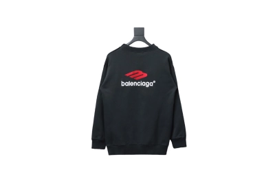 Balenciaga masking tape 3M embroidery front and back stitching round neck Hoodie 02