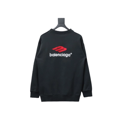 Balenciaga masking tape 3M embroidery front and back stitching round neck Hoodie 02