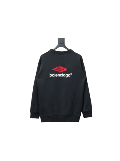 Balenciaga masking tape 3M embroidery front and back stitching round neck Hoodie 02