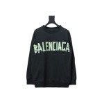 Balenciaga masking tape 3M embroidery front and back stitching round neck Hoodie