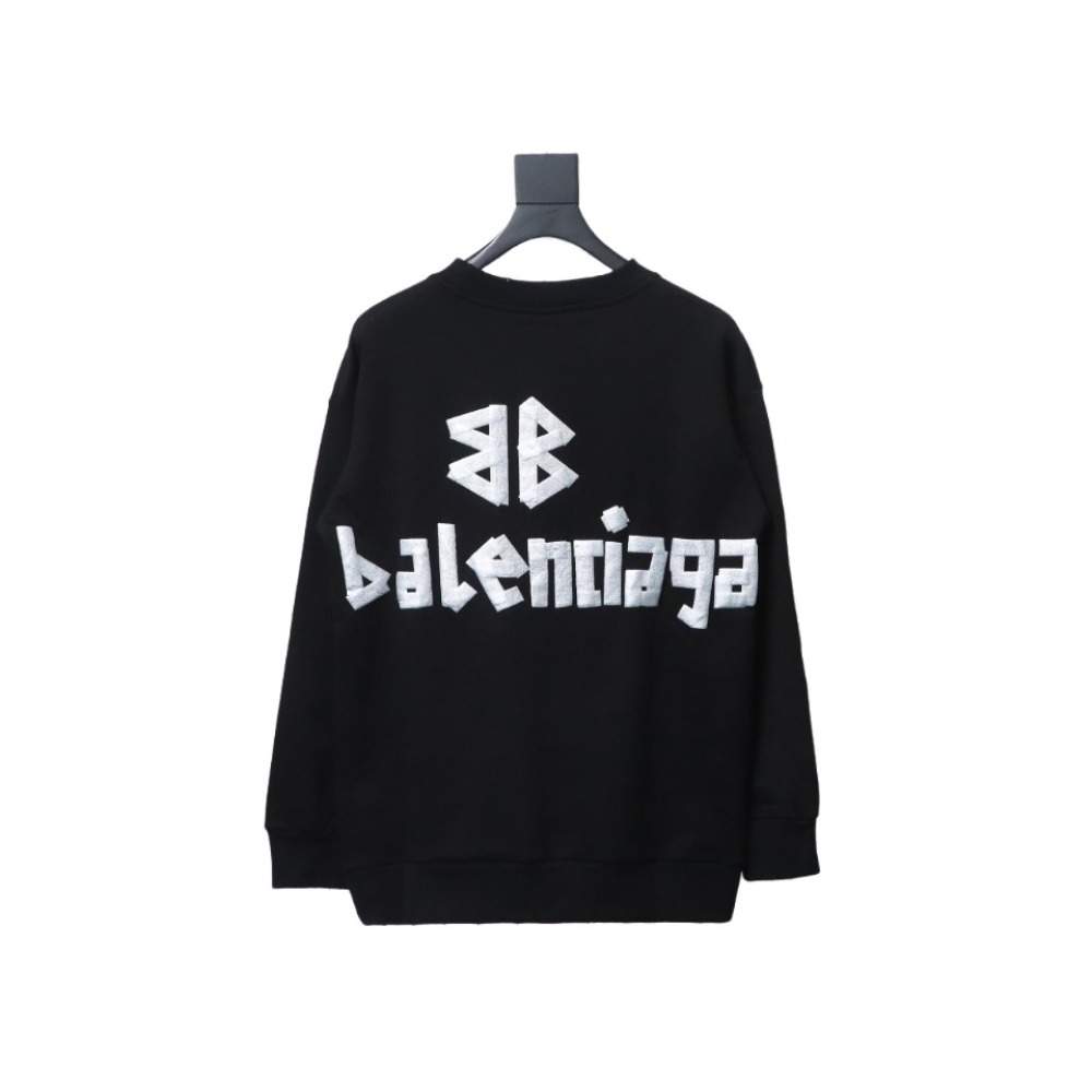  Balenciaga masking tape round neck Hoodie 1