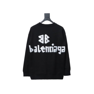  Balenciaga masking tape round neck Hoodie 1 02