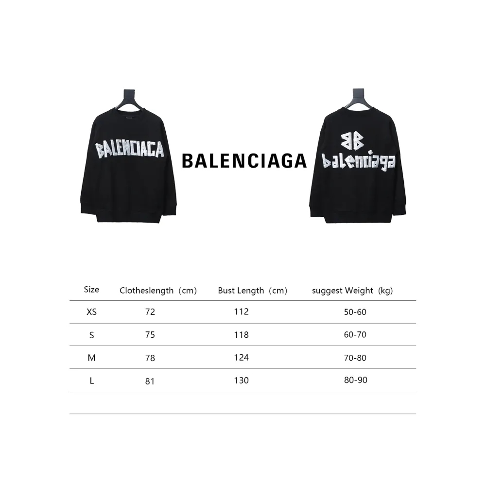 Balenciaga masking tape round neck Hoodie 1