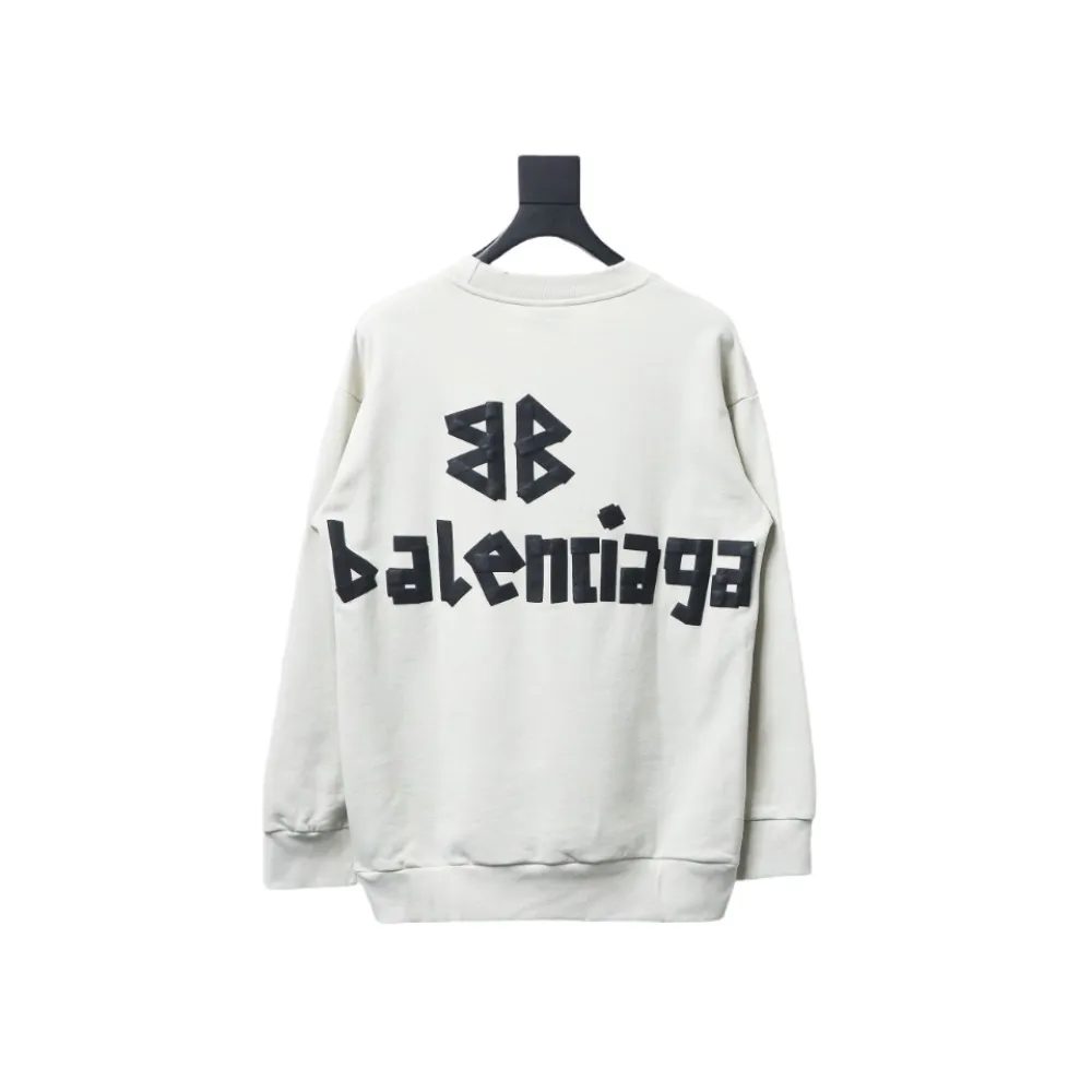 Balenciaga masking tape round neck Hoodie 2