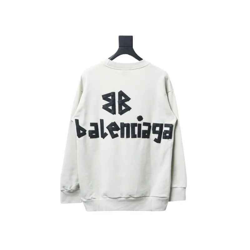 Balenciaga masking tape round neck Hoodie 2