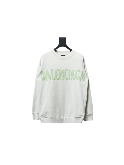 Balenciaga masking tape round neck Hoodie 3 01
