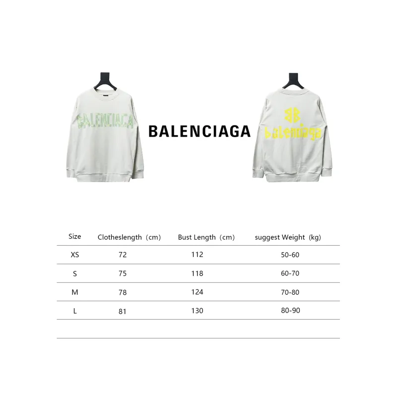 Balenciaga masking tape round neck Hoodie 3