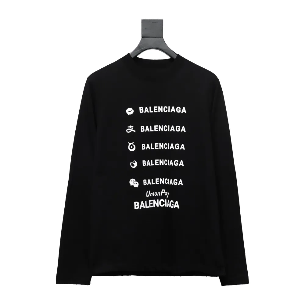  Balenciage 24S Lettering Crew Neck Hoodie 2