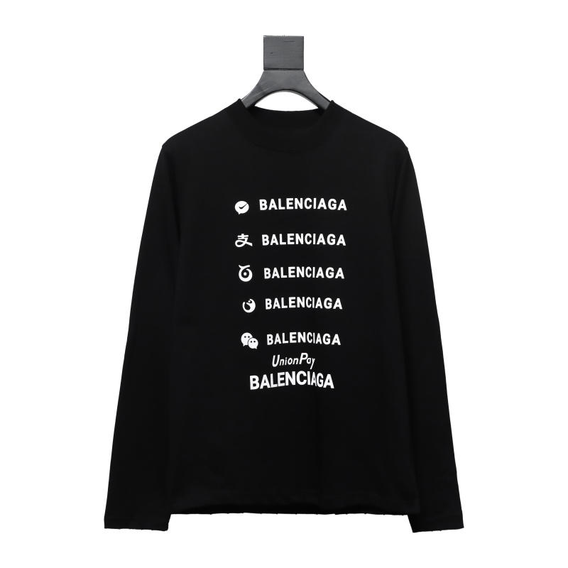  Balenciage 24S Lettering Crew Neck Hoodie 2