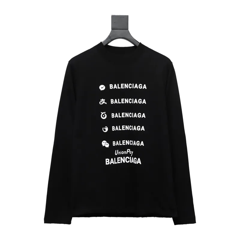  Balenciage 24S Lettering Crew Neck Hoodie 2