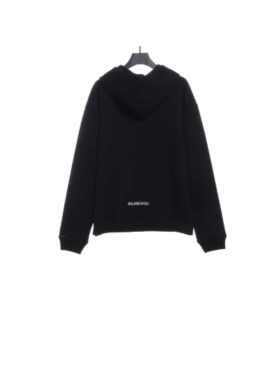 Balenciaga back embroidered small LOGO zipper Hoodie 02