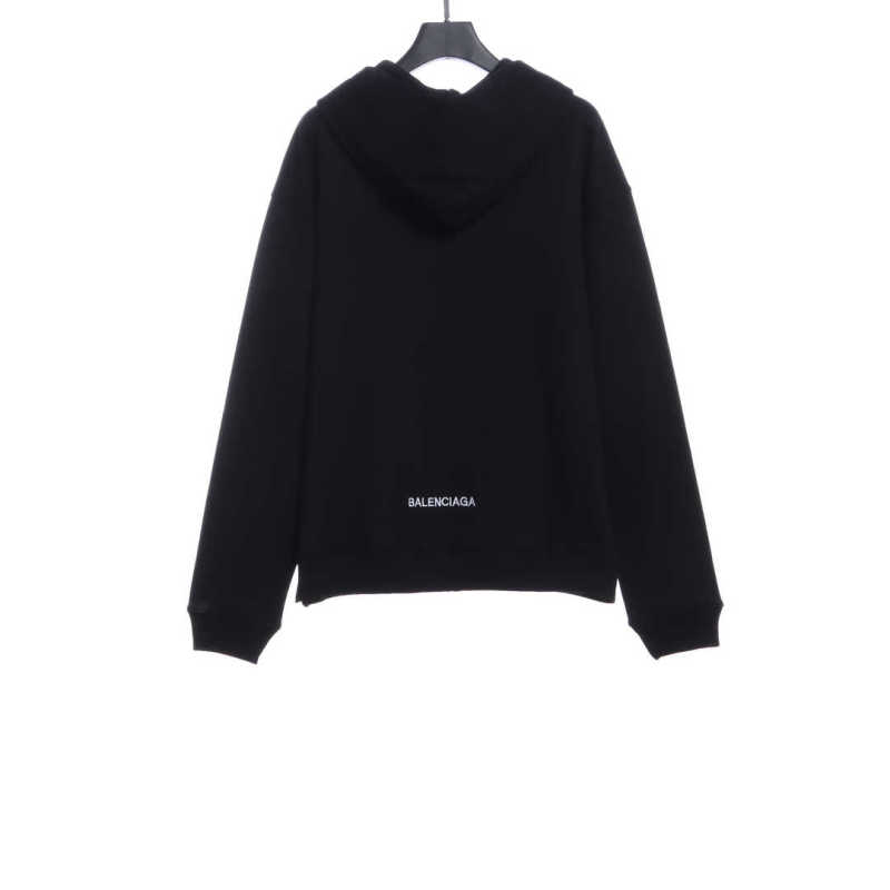  Balenciage back embroidered small LOGO zipper Hoodie