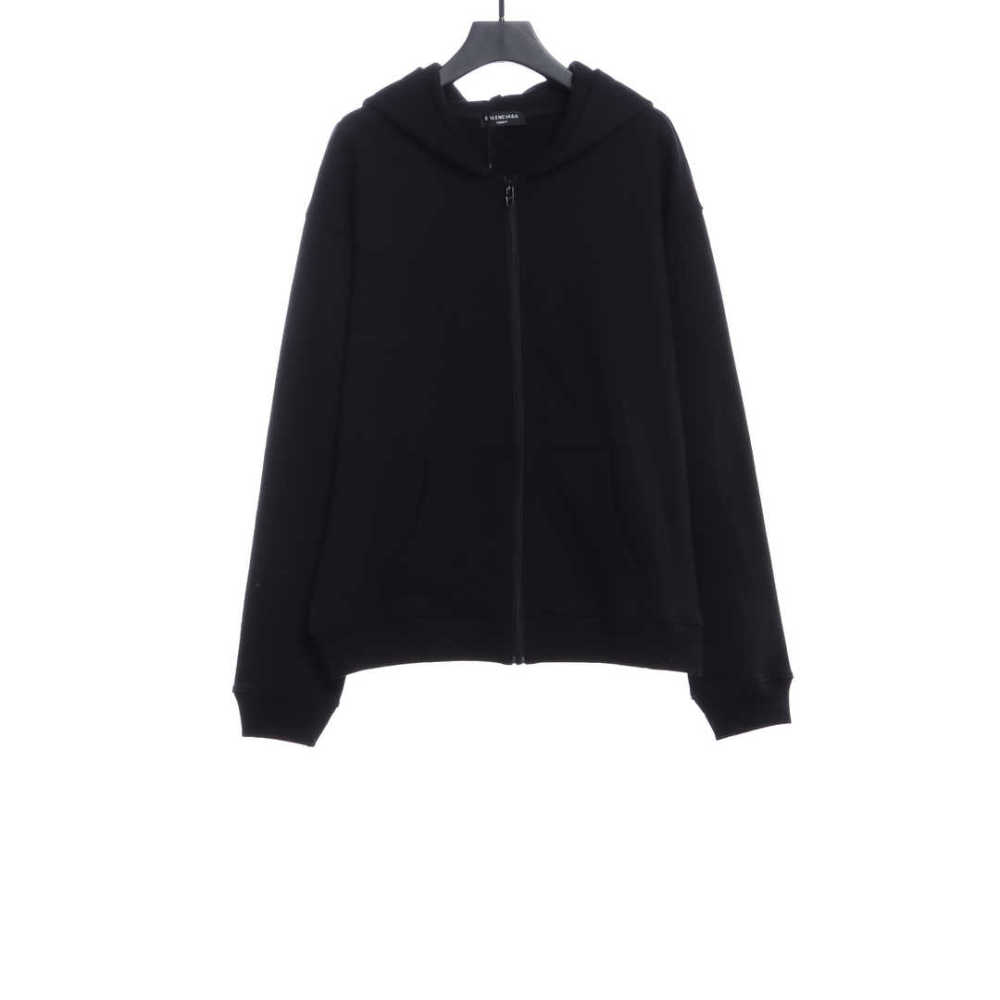  Balenciage back embroidered small LOGO zipper Hoodie