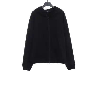  Balenciage back embroidered small LOGO zipper Hoodie 01
