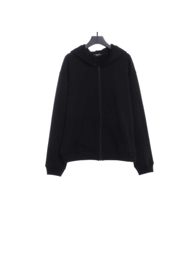 Balenciaga back embroidered small LOGO zipper Hoodie 01