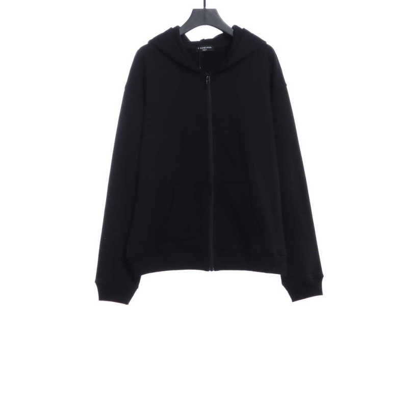  Balenciage back embroidered small LOGO zipper Hoodie