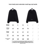  Balenciage back embroidered small LOGO zipper Hoodie