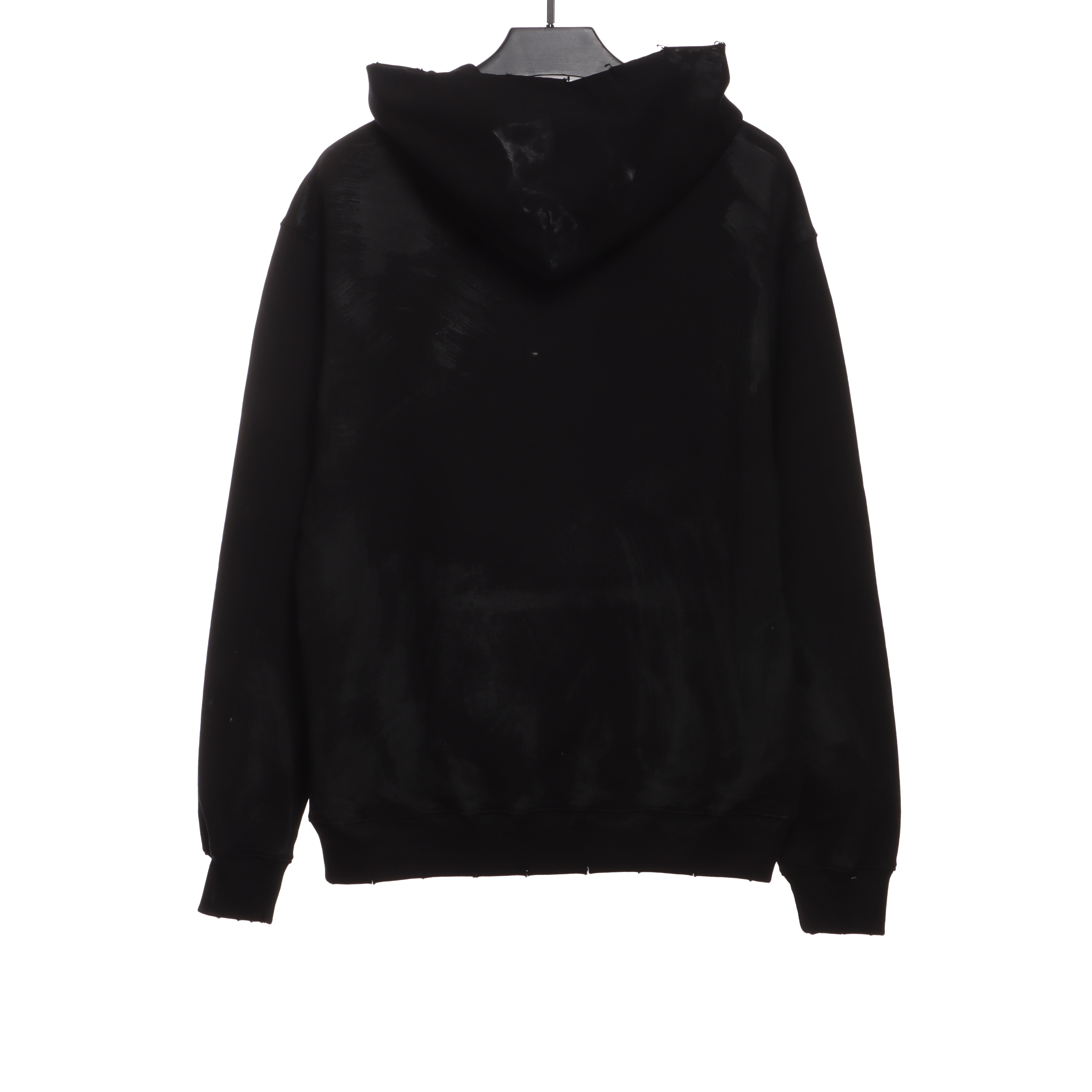 Balenciaga co-branded Manchester United distressed washed embroidered Hoodie