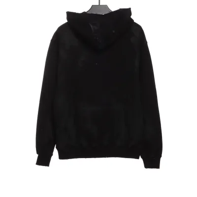  Balenciage co-branded Manchester United distressed washed embroidered Hoodie 02