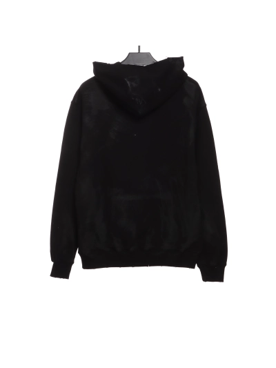 Balenciaga co-branded Manchester United distressed washed embroidered Hoodie 02