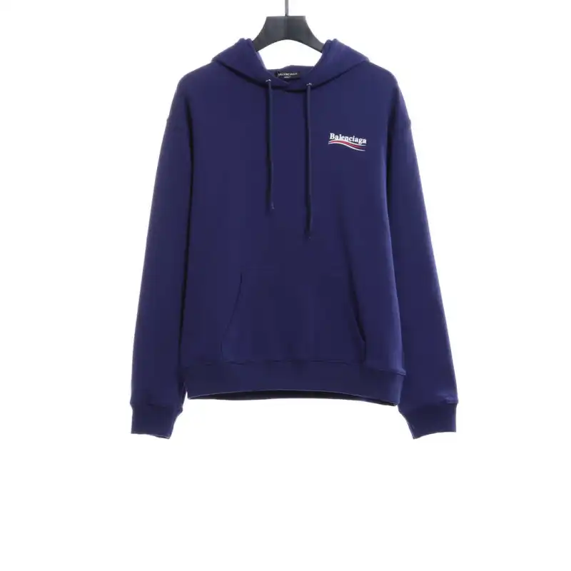 Balenciage coke print Hoodie Dark blue