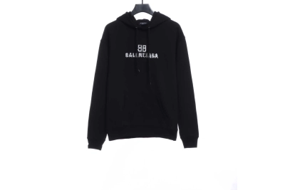 Balenciaga double B mosaic Hoodie black 01