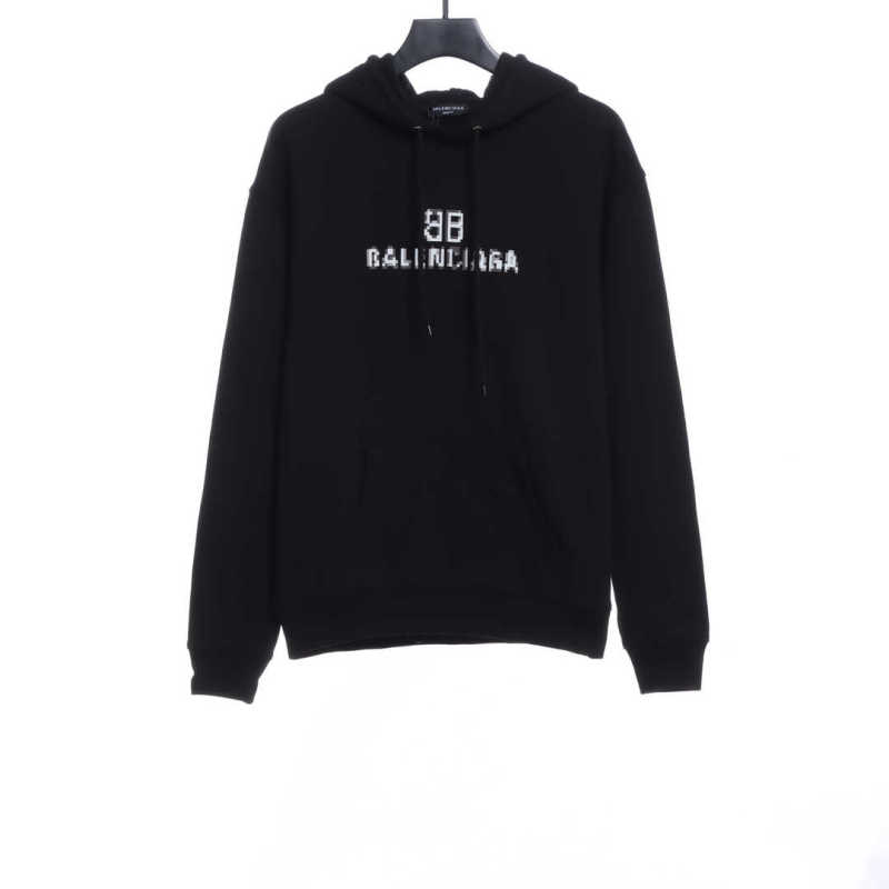  Balenciage double B mosaic Hoodie black