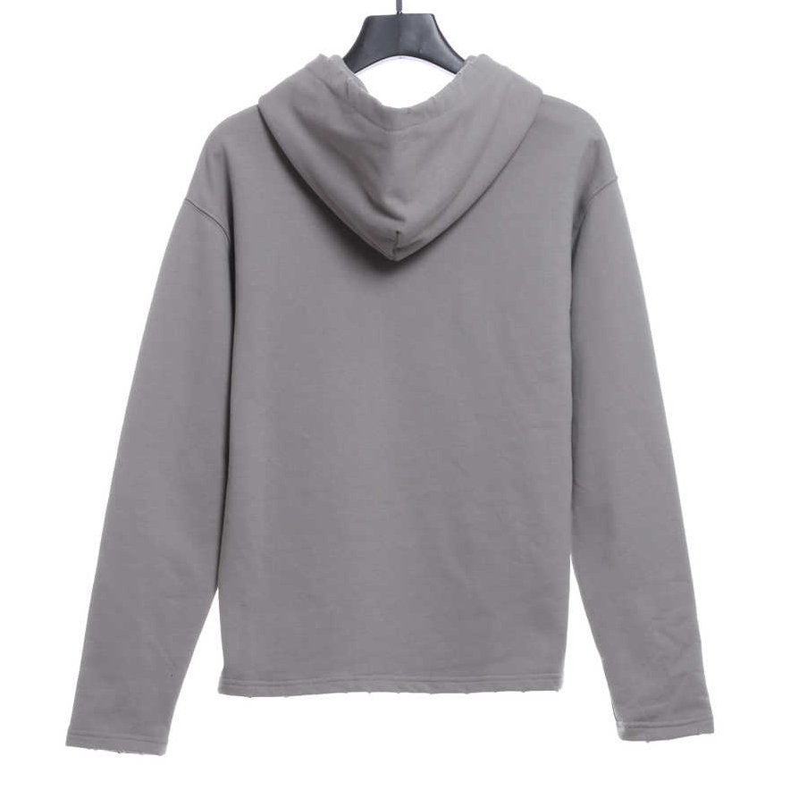 Balenciaga double B mosaic Hoodie gray