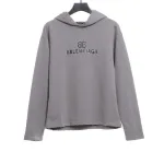  Balenciage double B mosaic Hoodie gray