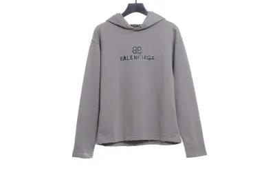 Balenciaga double B mosaic Hoodie gray 01