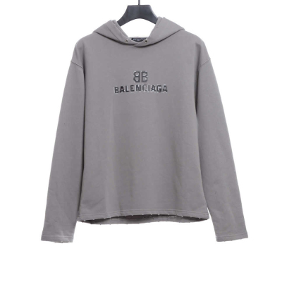  Balenciage double B mosaic Hoodie gray 01