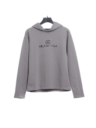 Balenciaga double B mosaic Hoodie gray 01