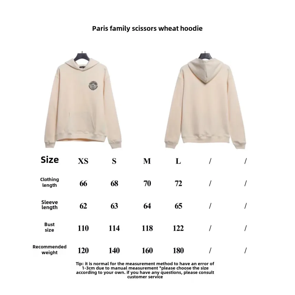  Balenciage scissors wheat ear Hoodie