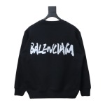  Gucci x Balenciaga Joint 24SS Graffiti Lettering Printing Crew Neck Hoodie 1
