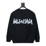 Gucci x Balenciaga Joint 24SS Graffiti Lettering Printing Crew Neck Hoodie 1