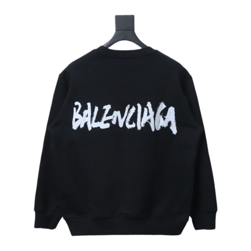  Gucci x Balenciaga Joint 24SS Graffiti Lettering Printing Crew Neck Hoodie 1