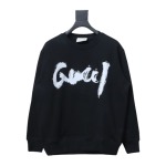  Gucci x Balenciaga Joint 24SS Graffiti Lettering Printing Crew Neck Hoodie 1