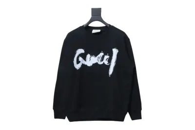 Gucci x Balenciaga Joint 24SS Graffiti Lettering Printing Crew Neck Hoodie 1 01