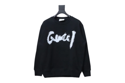 Gucci x Balenciaga Joint 24SS Graffiti Lettering Printing Crew Neck Hoodie 1 01