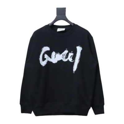  Gucci x Balenciaga Joint 24SS Graffiti Lettering Printing Crew Neck Hoodie 1 01