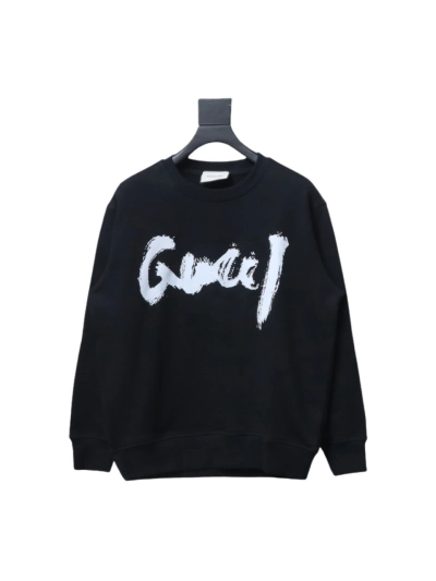 Gucci x Balenciaga Joint 24SS Graffiti Lettering Printing Crew Neck Hoodie 1 01