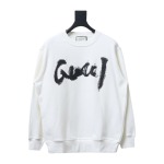  Gucci x Balenciaga Joint 24SS Graffiti Lettering Printing Crew Neck Hoodie 2