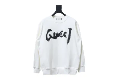 Gucci x Balenciaga Joint 24SS Graffiti Lettering Printing Crew Neck Hoodie 2 01