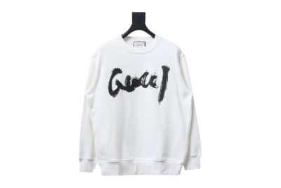 Gucci x Balenciaga Joint 24SS Graffiti Lettering Printing Crew Neck Hoodie 2 01
