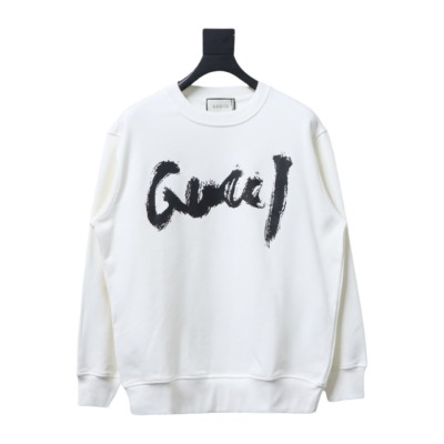  Gucci x Balenciaga Joint 24SS Graffiti Lettering Printing Crew Neck Hoodie 2 01