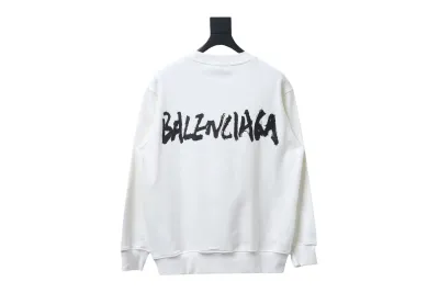 Gucci x Balenciaga Joint 24SS Graffiti Lettering Printing Crew Neck Hoodie 2 02