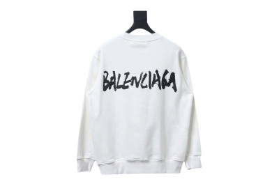 Gucci x Balenciaga Joint 24SS Graffiti Lettering Printing Crew Neck Hoodie 2 02