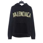  Balenciage distressed damaged double B tape letter Hoodie