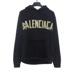  Balenciage distressed damaged double B tape letter Hoodie