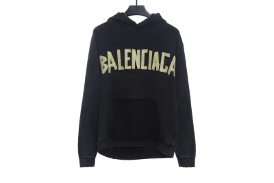 Balenciaga distressed damaged double B tape letter Hoodie 01